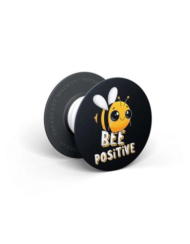 Bee Positive Pop Socket Mobile Holder