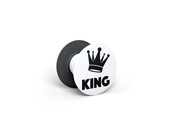 Black King PNg Pop Socket Mobile Holder