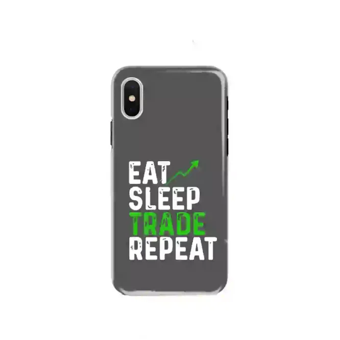 Eat Sleep Trade Repeat 2 Premium Trader cryptocurrency back cover