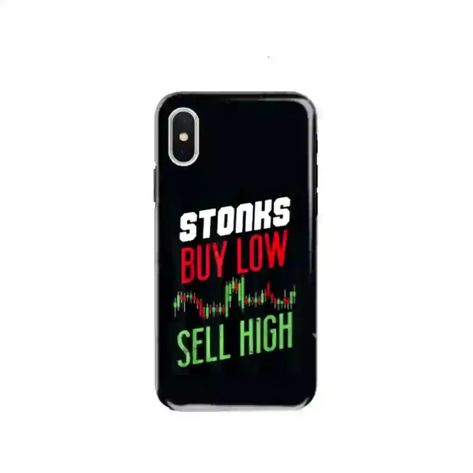 Stonks Buy Low Sell High Premium Trader cryptocurrency back cover