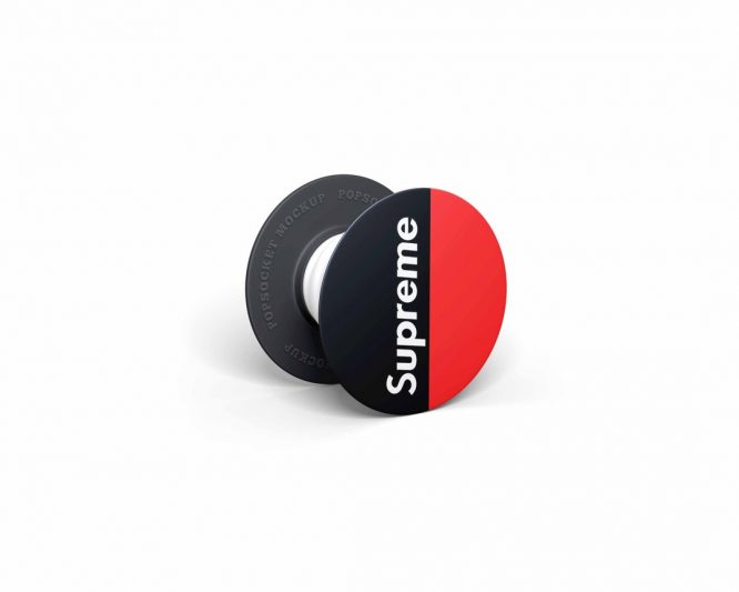 Supreme Black Pop Socket Mobile Holder