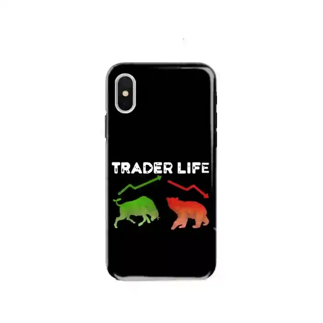 Traders Life Black Bg Premium Trader cryptocurrency back cover