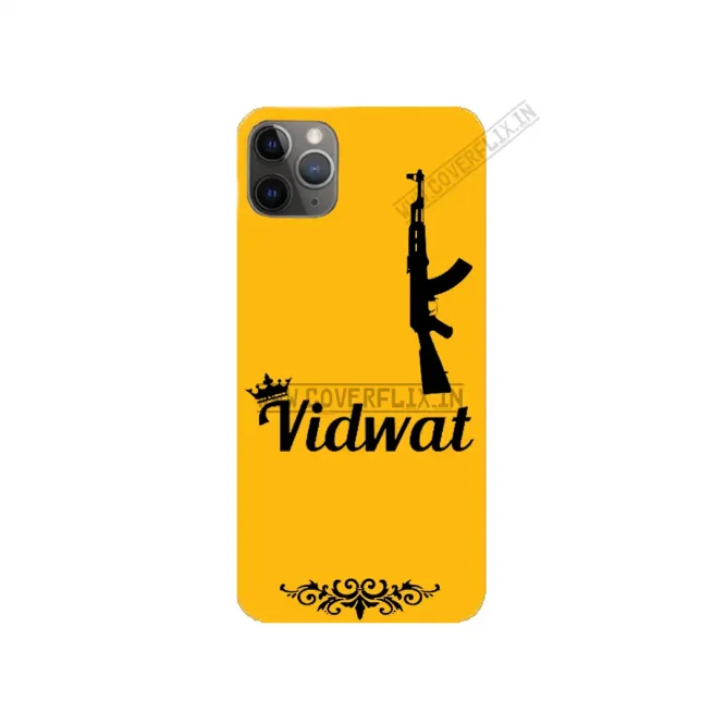 Ak 47 With Name Customised Golden Back Cover