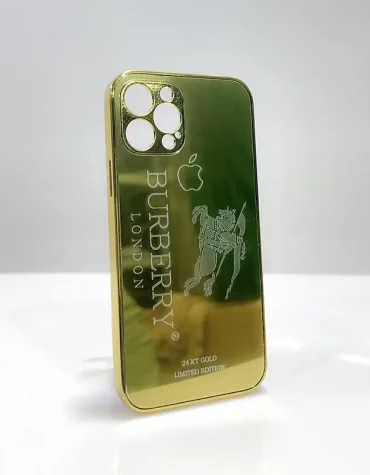 BURBERRY GOLDEN MIRROR FINISH BACK COVER FOR IPHONE 12 PRO
